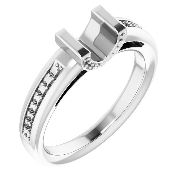 Bar-Set Accented Engagement Ring
