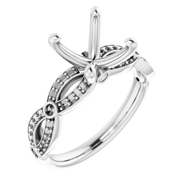Accented Infinity-Inspired Engagement Ring