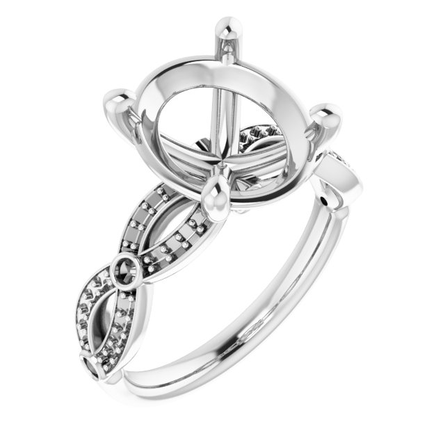 Accented Infinity-Inspired Engagement Ring