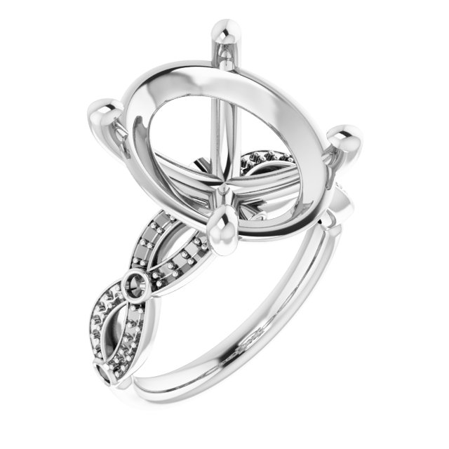 Accented Infinity-Inspired Engagement Ring
