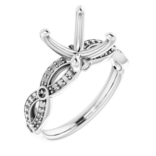 Accented Infinity-Inspired Engagement Ring