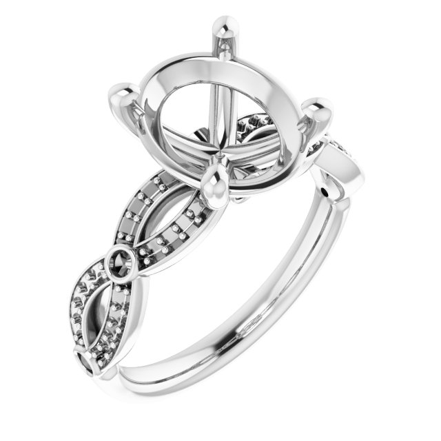 Accented Infinity-Inspired Engagement Ring