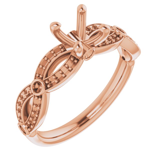 Accented Infinity-Inspired Engagement Ring