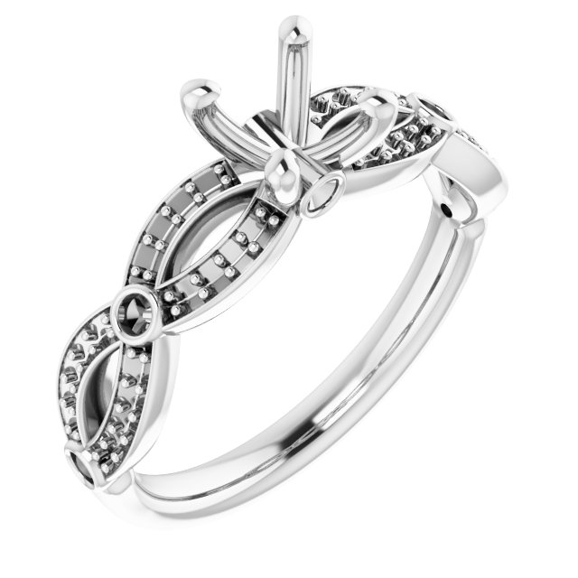 Accented Infinity-Inspired Engagement Ring