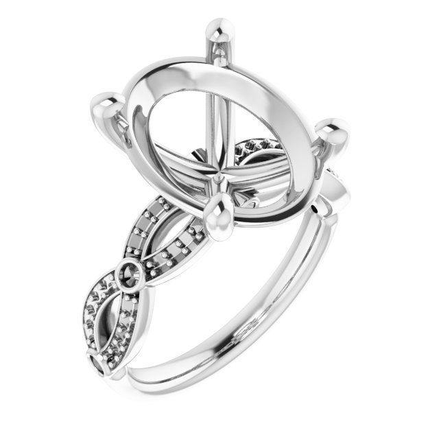 Accented Infinity-Inspired Engagement Ring