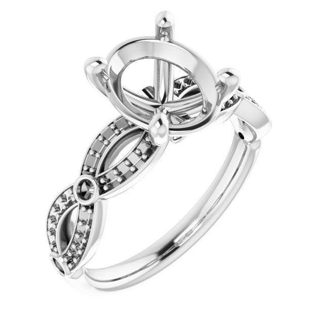 Accented Infinity-Inspired Engagement Ring