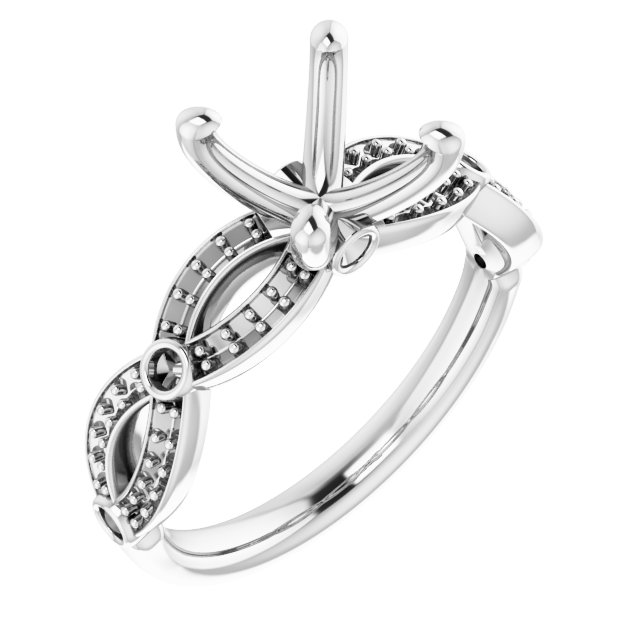 Accented Infinity-Inspired Engagement Ring