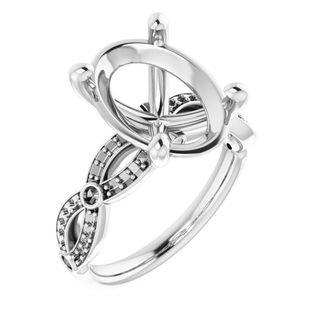 Accented Infinity-Inspired Engagement Ring