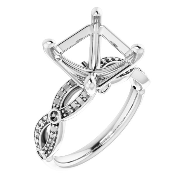 Accented Infinity-Inspired Engagement Ring