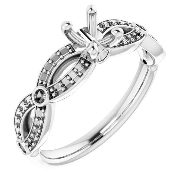 Accented Infinity-Inspired Engagement Ring