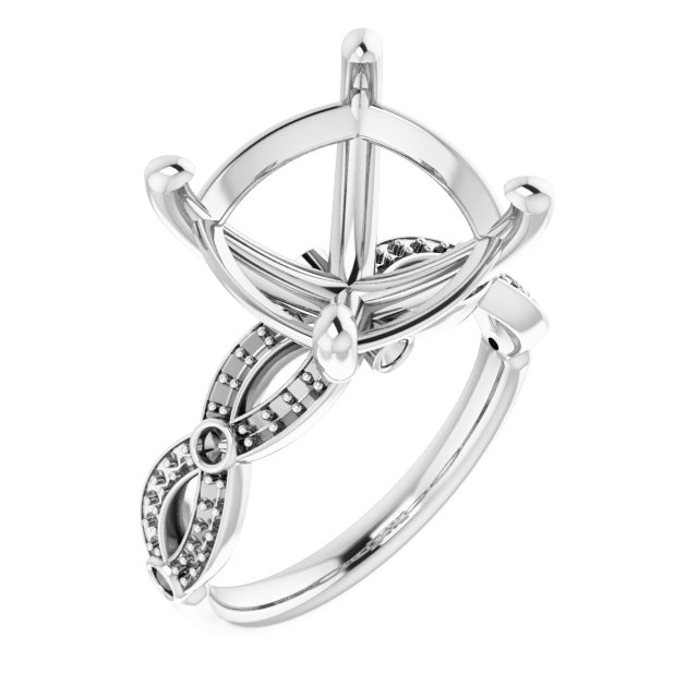 Accented Infinity-Inspired Engagement Ring