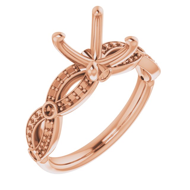 Accented Infinity-Inspired Engagement Ring