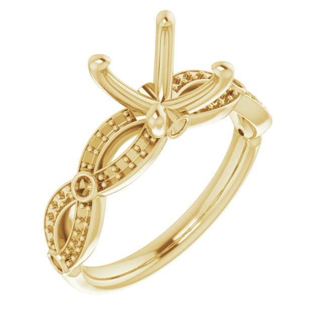 Accented Infinity-Inspired Engagement Ring