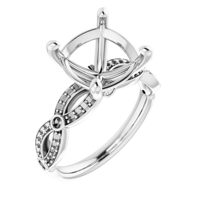 Accented Infinity-Inspired Engagement Ring