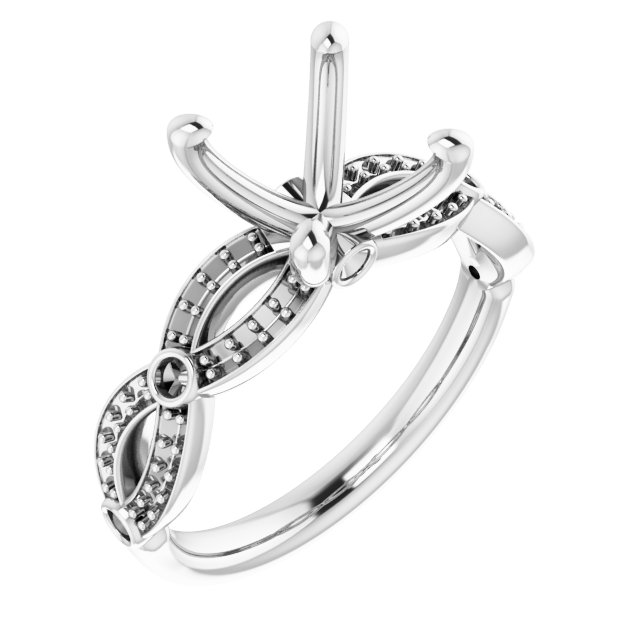 Accented Infinity-Inspired Engagement Ring