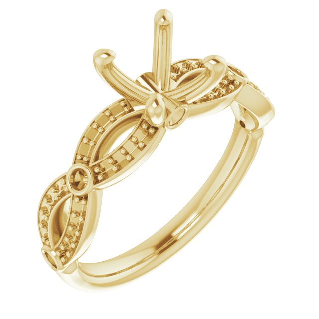 Accented Infinity-Inspired Engagement Ring