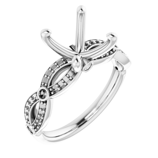 Accented Infinity-Inspired Engagement Ring