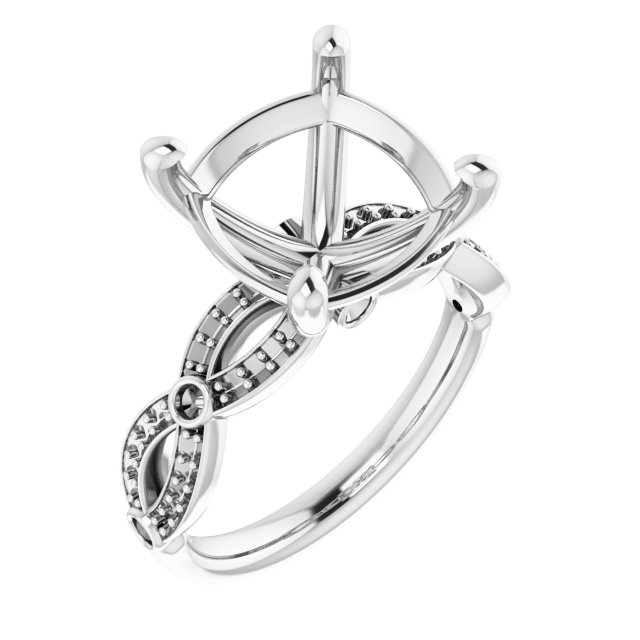 Accented Infinity-Inspired Engagement Ring