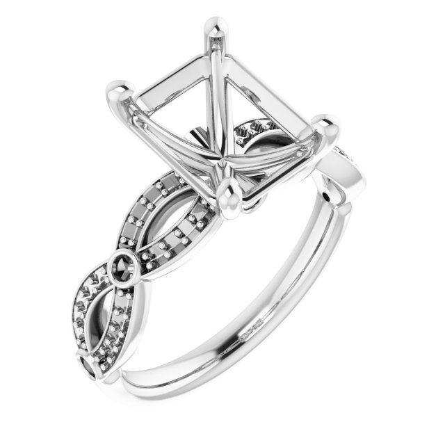 Accented Infinity-Inspired Engagement Ring
