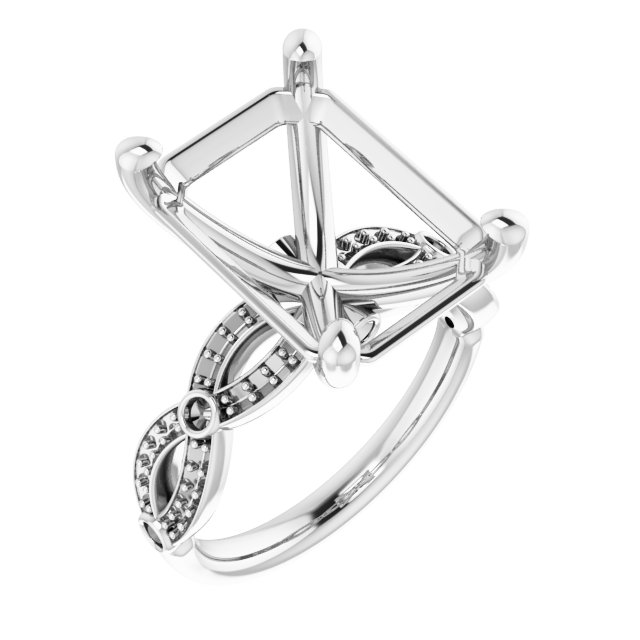 Accented Infinity-Inspired Engagement Ring