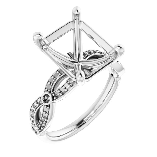 Accented Infinity-Inspired Engagement Ring