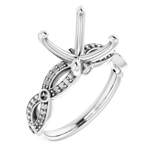 Accented Infinity-Inspired Engagement Ring