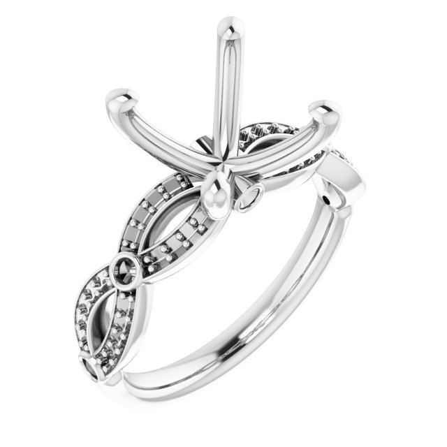 Accented Infinity-Inspired Engagement Ring
