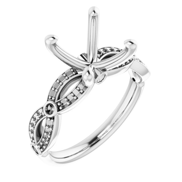 Accented Infinity-Inspired Engagement Ring