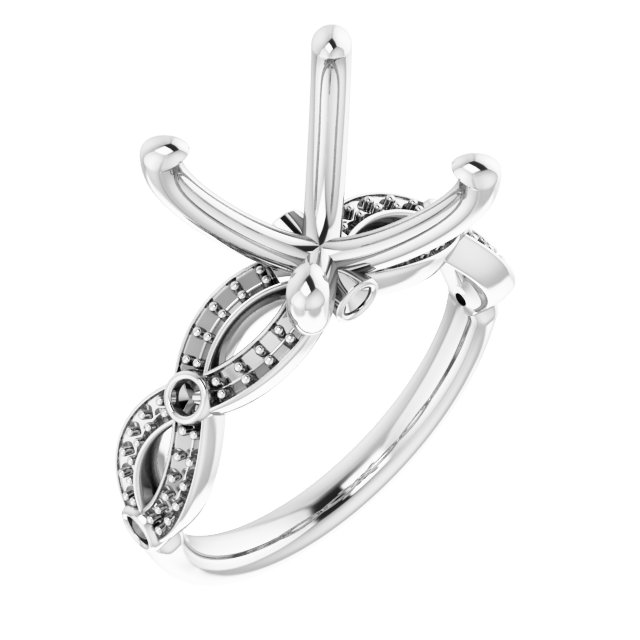 Accented Infinity-Inspired Engagement Ring