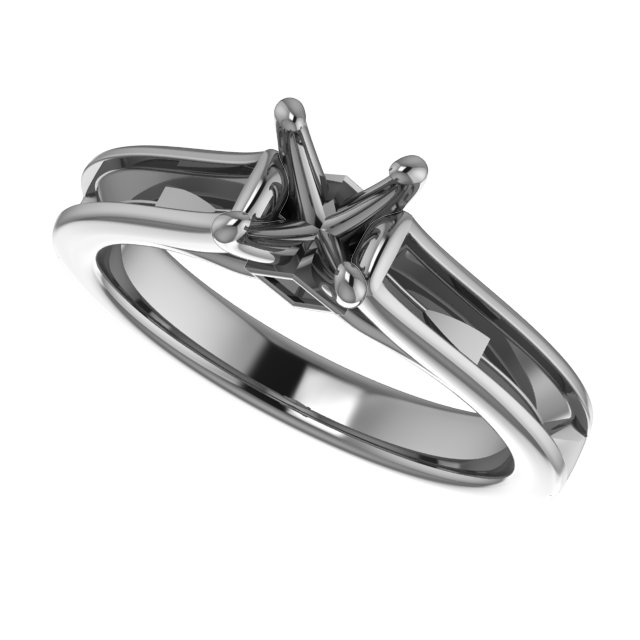 10 mm Square Engagement Ring Mounting view 5