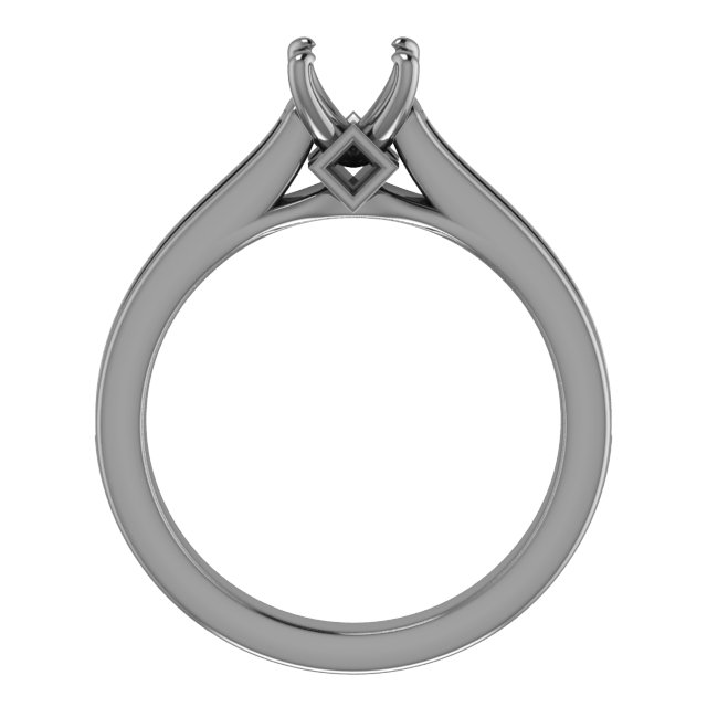 10 mm Square Engagement Ring Mounting view 2