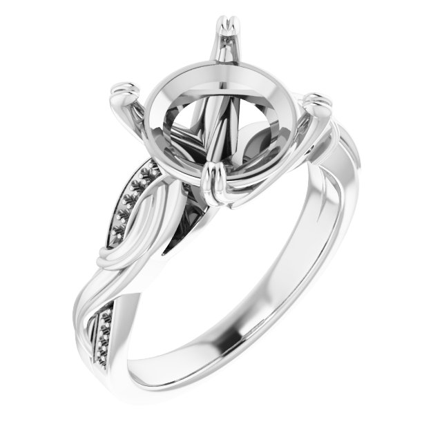Accented Infinity-Inspired Engagement Ring