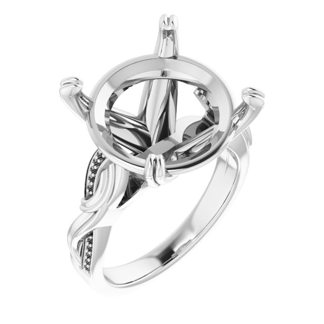 Accented Infinity-Inspired Engagement Ring