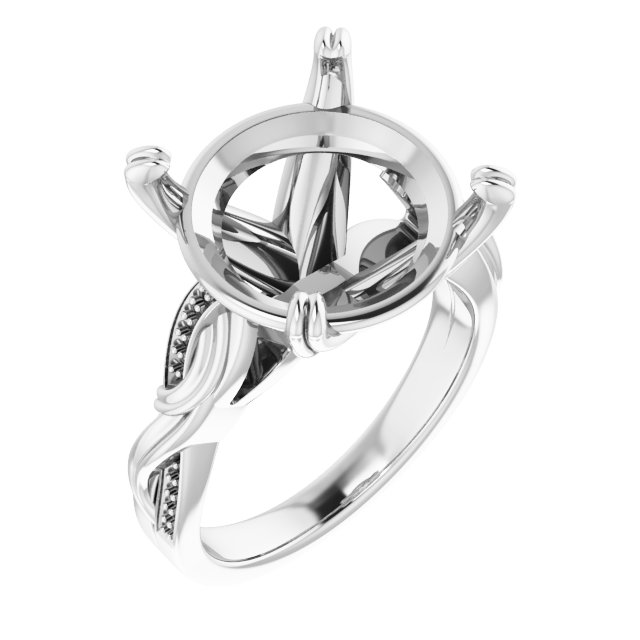 Accented Infinity-Inspired Engagement Ring
