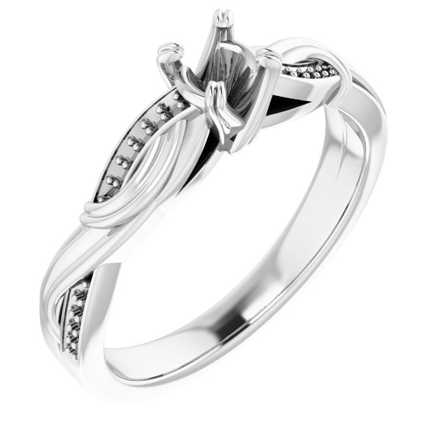 Accented Infinity-Inspired Engagement Ring