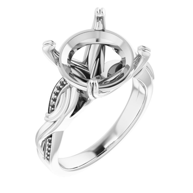 Accented Infinity-Inspired Engagement Ring