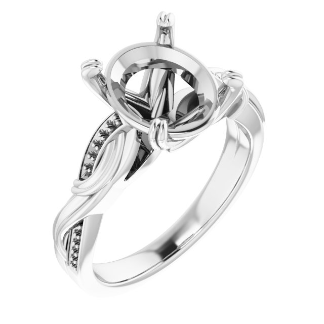 Accented Infinity-Inspired Engagement Ring