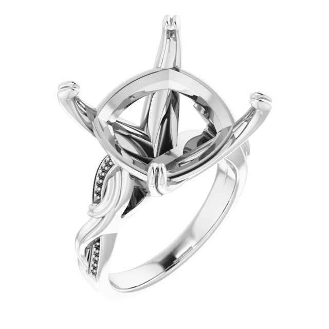 Accented Infinity-Inspired Engagement Ring
