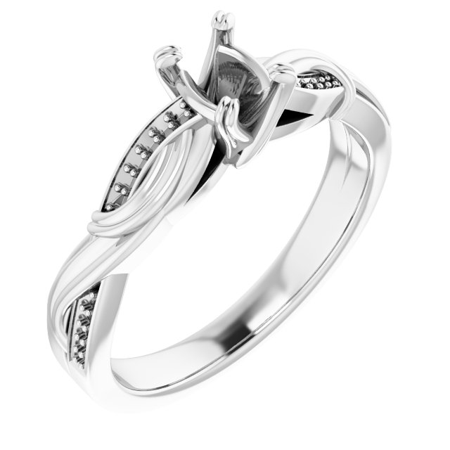Accented Infinity-Inspired Engagement Ring