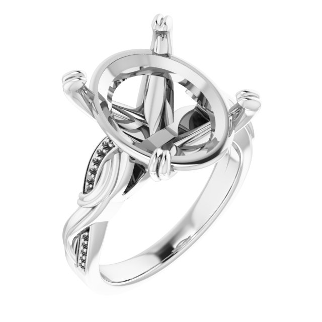 Accented Infinity-Inspired Engagement Ring