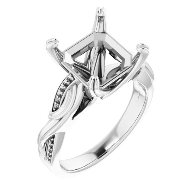Accented Infinity-Inspired Engagement Ring