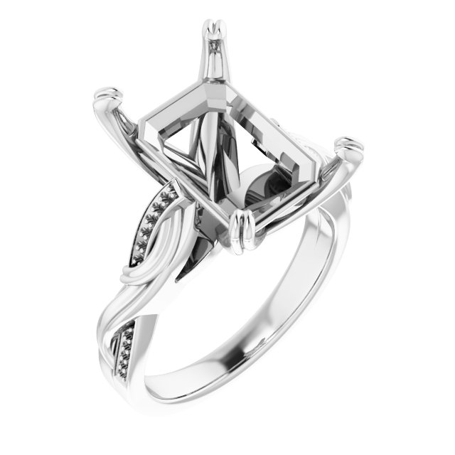 Accented Infinity-Inspired Engagement Ring