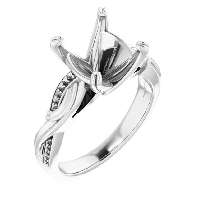 Accented Infinity-Inspired Engagement Ring