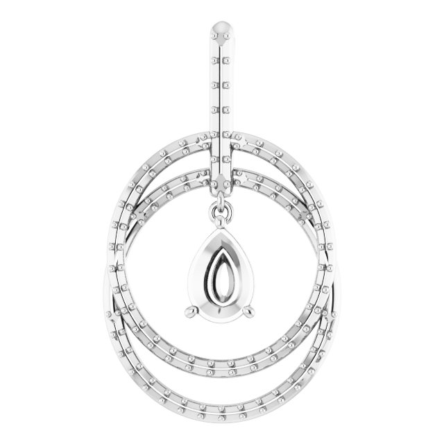 Accented Double Circle Pendant