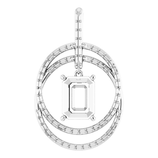 Accented Double Circle Pendant