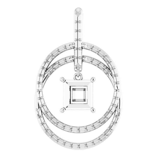 Accented Double Circle Pendant