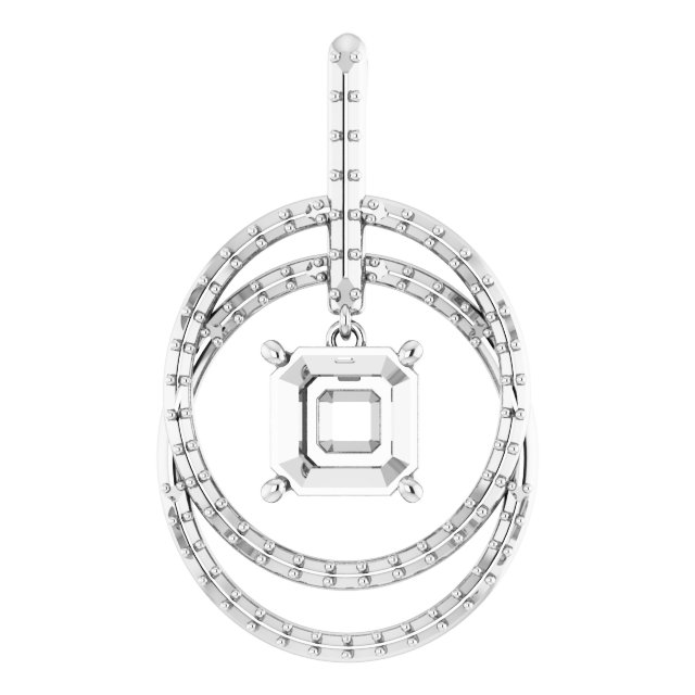 Accented Double Circle Pendant