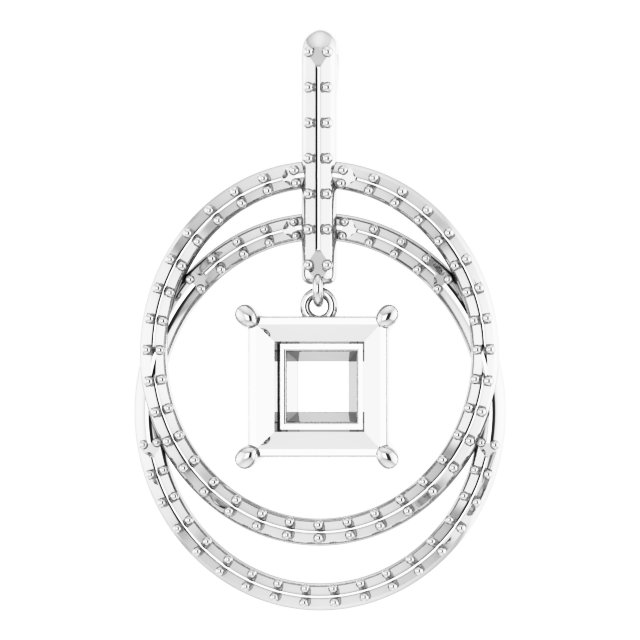 Accented Double Circle Pendant