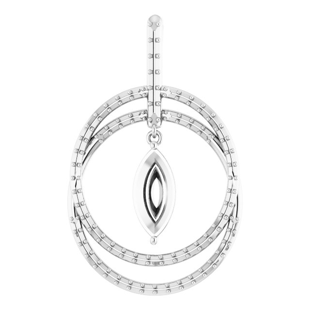 Accented Double Circle Pendant
