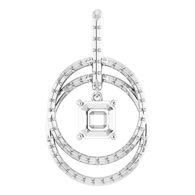 Accented Double Circle Pendant